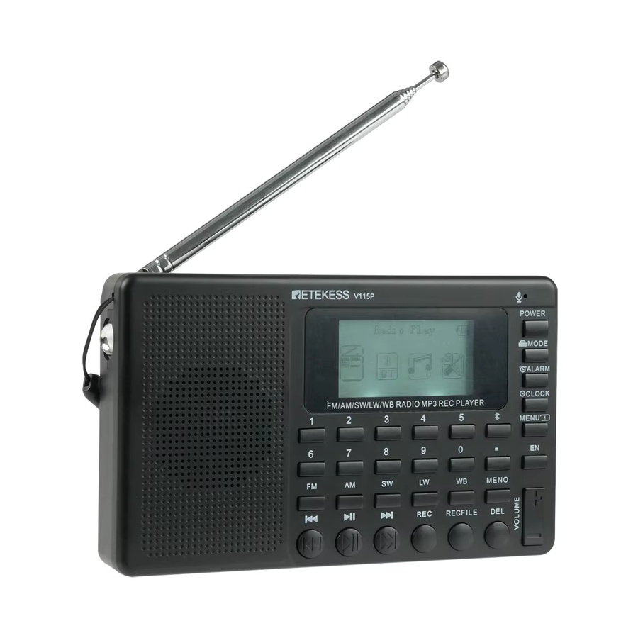 RETEKESS V115 Digitales Radio mit Recorder Funktion in Schwarz für lokalen Empfang und Interviewaufnahmen - Bild 6