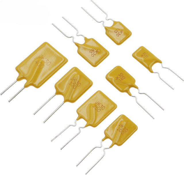 10 Stück JinKe PTC-Polymer PPTC Sicherungen, rücksetzbar, 30 V, DIP, gelb - Bild 1