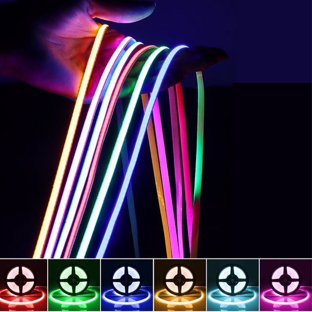 Rybakov COB LED-Streifen ultra dünn 5mm flexibles Neon-LED-Band für TV-Hintergrundbeleuchtung und Wohnzimmerdekor - Bild 1