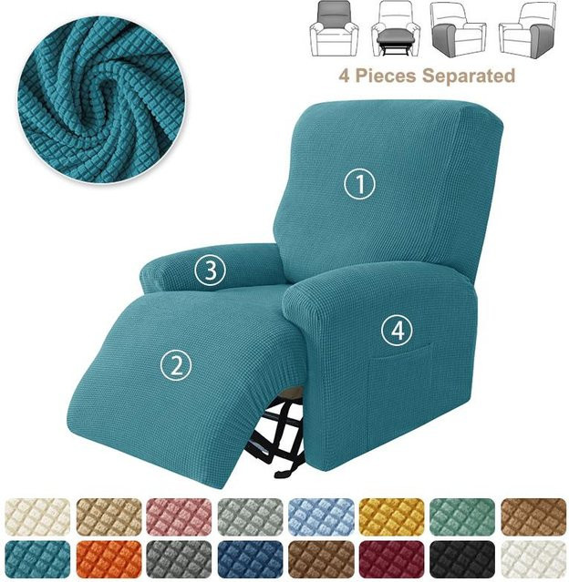 Bestbags 4-teiliger Sesselbezug aus Jacquard-Stretch-Material für 1-Sitzer, rutschfest und waschbar - Bild 1