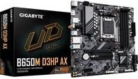 Gigabyte B650M D3HP AX Mainboard mit AMD B650 Chipsatz, Micro ATX, Socket AM5, DDR5, Wi-Fi 6E, Bluetooth und 2,5 Gigabit LAN in Schwarz - Bild 1