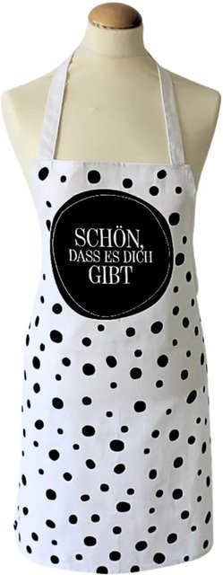 Dekohelden24 Kochschürze und Backschürze aus 100% Baumwolle mit Taillenbändern, B/H: 68 x 78 cm - Bild 1