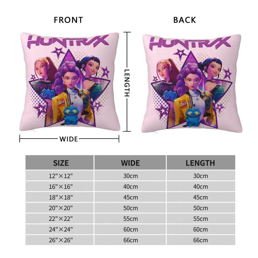 Kissenbezug Band Girls Huntrix Kpop Dämonenjäger aus Polyester, Multicolor, B/T/H: 30 x 30 x 0 cm - Bild 2