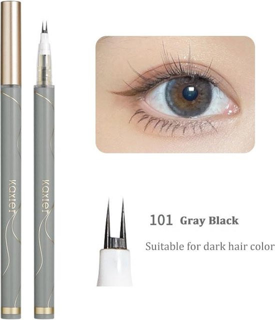 QQ STUDIO Eyeliner Flüssig, Grau schwarz, Unisex - Bild 1