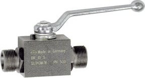 Riegler Kugelhahn Hochdruckausführung leichte Reihe aus Stahl in Silber mit M18x1,5 - Bild 1