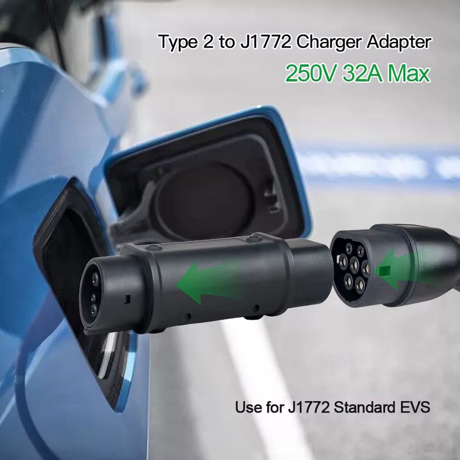 Isigma Typ2 zu Typ1 Ladeadapter 7,2kW 32A Elektrofahrzeug Konverter in Schwarz - Bild 5