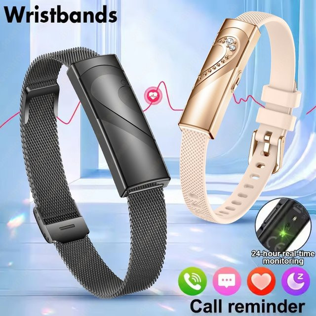 ChiBear Smartwatch-Band mit Anruferinnerung und Fitness-Tracker für Damen und Herren in Schwarz und Multicolour mit Herzfrequenz- und SpO2-Messung - Bild 1