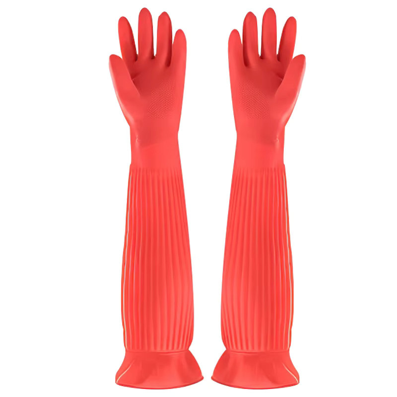 INMAICH Reinigungshandschuhe aus Latex in Rot für Haushalt und Küche - Bild 4