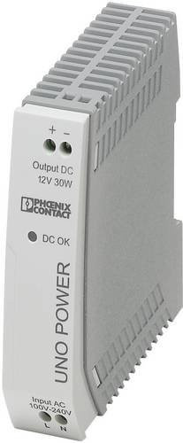 Phoenix Contact Hutschienen-Netzteil 2902998, 12 V/DC, 2.5A, 30W, grau - Bild 1