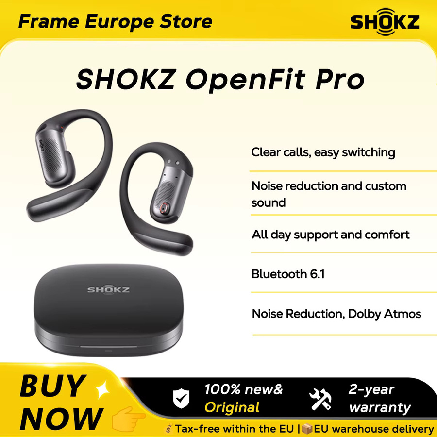 Shokz OpenFit Pro Kabellose Kopfhörer mit Free-Ears-Geräuschunterdrückung, Dolby Atmos und Bluetooth 6.1, Schwarz - Bild 4