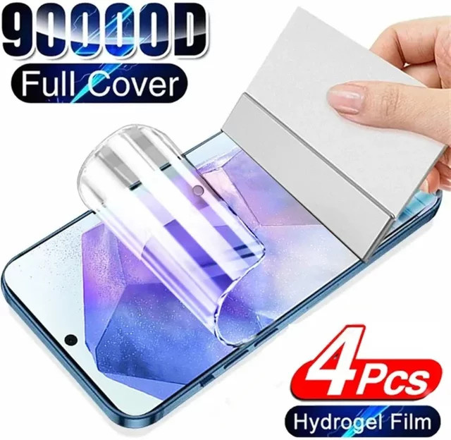 4er-Pack Hydrogel-Schutzfolien für Samsung Galaxy A05 A35 A55 5G A05S A06 A14 A16 A21 A21S A24 A25 A51 A71 in Transparent - Bild 1