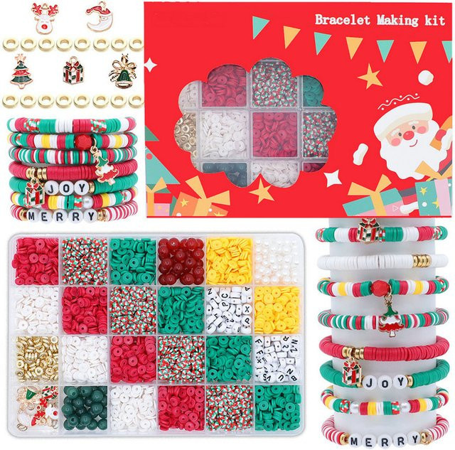 QIAO Weihnachts-Armband-Herstellungsset, Bunt, Ton, Kunststoff - Bild 1