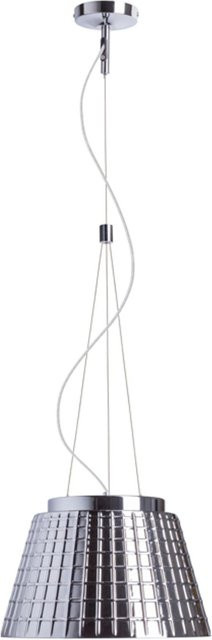 Rendl Pendelleuchte Corona in Chrom mit transparentem Glas, 15 W - Bild 1