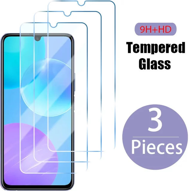 3er-Set gehärtetes Glas Display Schutzfolie für Huawei Y7 2019 Y6 Y5 Y9 Y6P Y5P Y6S Y8P Y9S P30 Lite P20 P40 Pro in Transparent - Bild 1