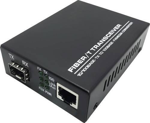 Trend Networks 100Base-Fx RJ45-SFP Medienkonverter für Ethernet/LAN in Schwarz - Bild 1