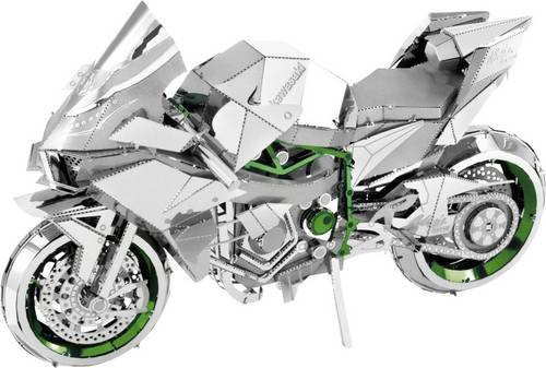 Metal Earth Iconx Kawasaki Ninja Metallbausatz in Grün - Bild 1