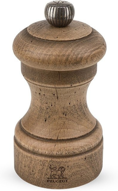 Peugeot Bistro Antique Salzmühle aus Holz in Braun mit Edelstahl, Höhe: 10 cm - Bild 1