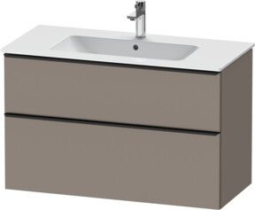 Duravit Waschtischunterschrank D-Neo in Schwarz mit 1 Schublade und 1 Auszug, B: 101 cm, T: 46,2 cm, H: 62,5 cm - Bild 1