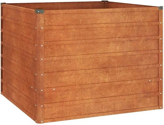 vidaXL Hochbeet aus Cortenstahl in Braun, B/T/H: 100 x 100 x 77 cm - Bild 1