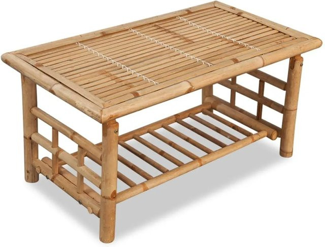 vidaXL Couchtisch aus Bambus in Braun, B/T/H: 90 x 50 x 45 cm - Bild 1