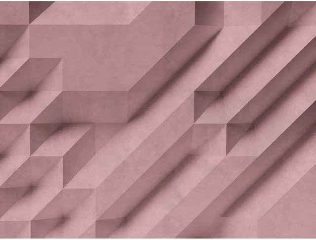 One Wall one Role Fototapete mit 3D Muster in Rosa, Breite: 371 cm, Höhe: 280 cm - Bild 1