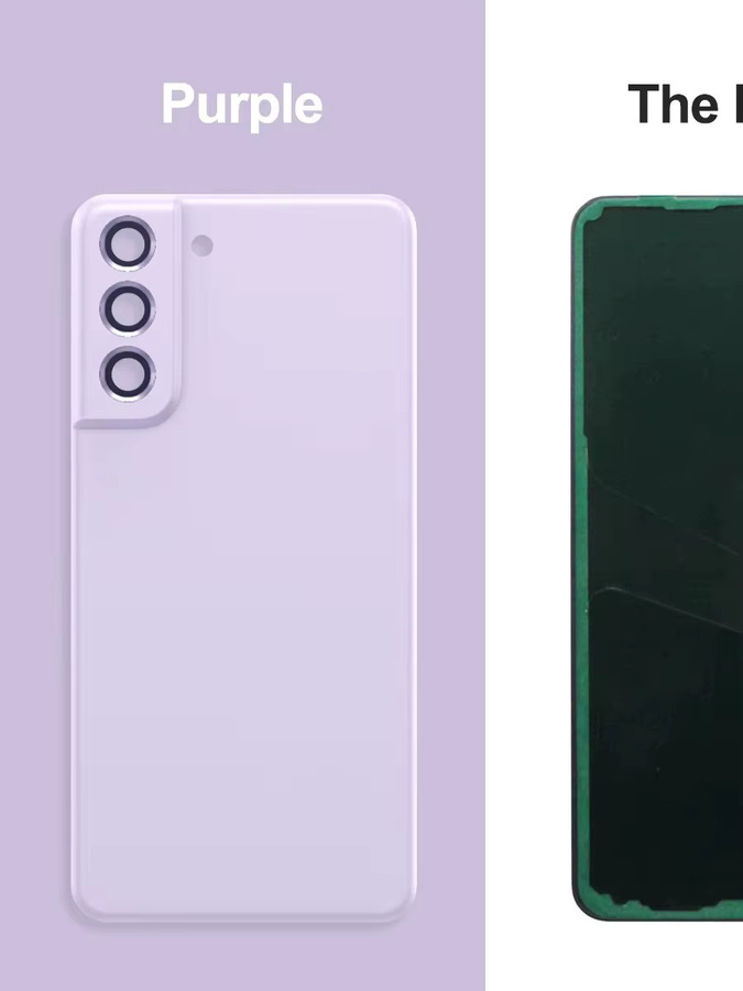 5er-Set Samsung S21 FE Akkuabdeckung in Schwarz mit Kameralinse als Ersatzgehäuse für Modell G990B - Bild 4
