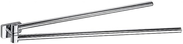 Brillantbad BIKI Doppelhandtuchhalter schwenkbar aus Messing in Chrom poliert Silber B/T/H: 5,0 x 5,0 x 47,5 cm - Bild 1
