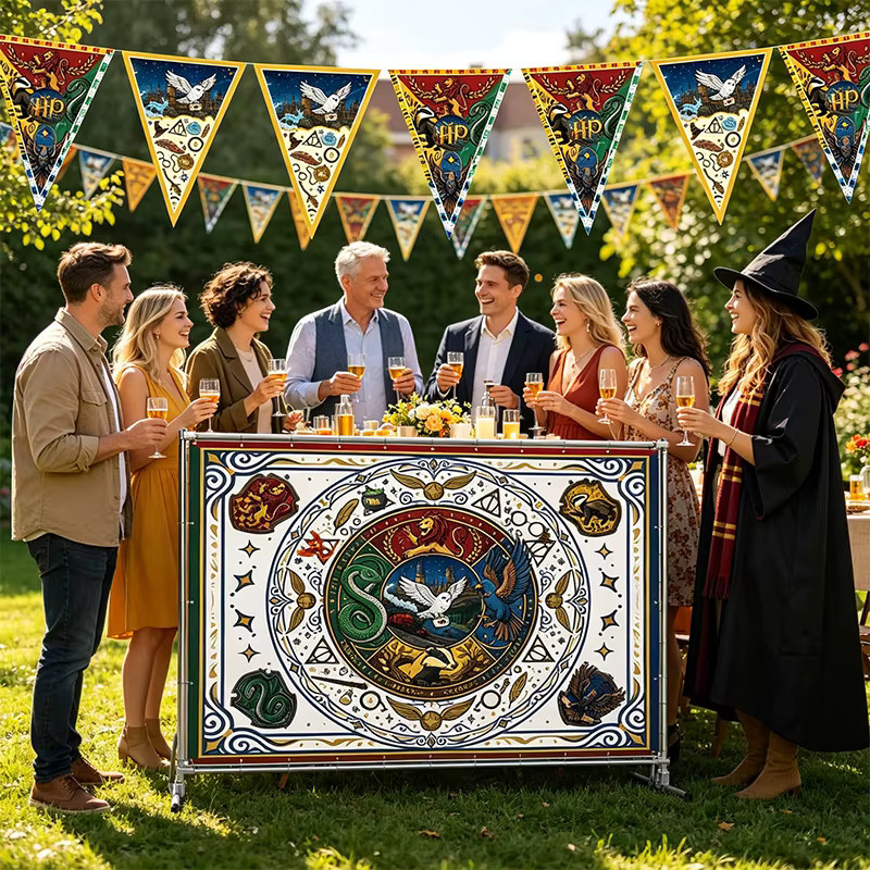 Warner Bros. Harry Potter Party-Dekoration Dreiecksflaggen aus Papier und PVC in Mehrfarbig - Bild 2