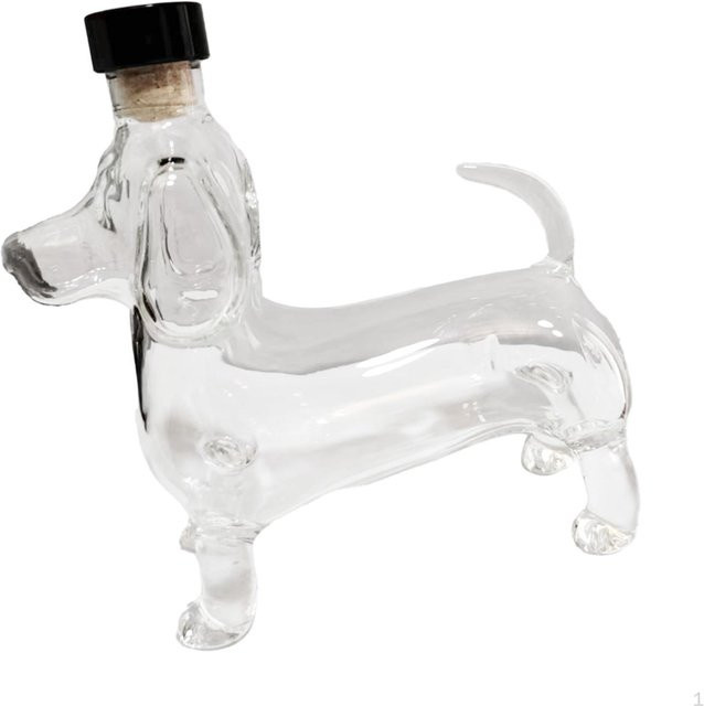 Whiskey-Karaffe in Dackel-Form aus transparentem Glas von Deals2019ing - Bild 1