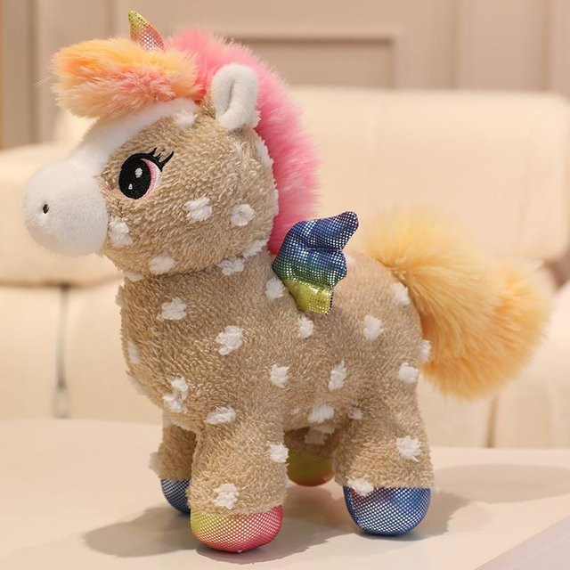 BC Pet Supplies Einhorn Plüschtier, Regenbogenflügel, 30cm, Bunt / Mehrfarbig - Bild 1