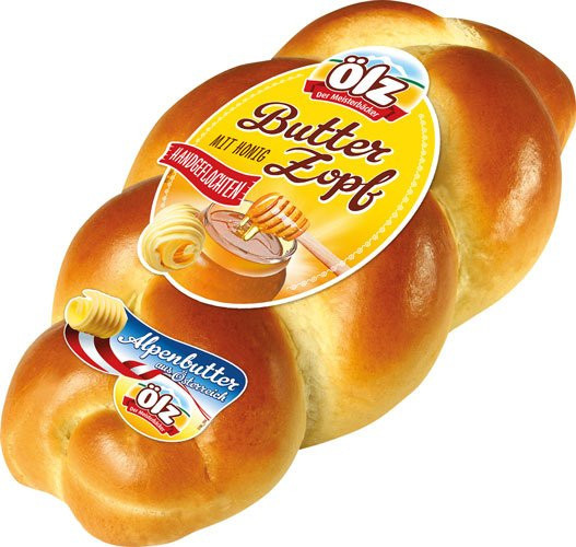 Rudolf Ölz Butterzopf mit Honig handgeflochten 500 g - Bild 1