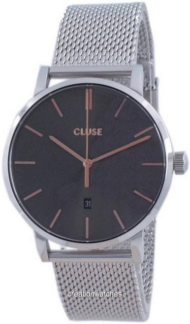 Cluse Aravis Herrenuhr, Quarz, Edelstahl, grau, 5 ATM - Bild 1