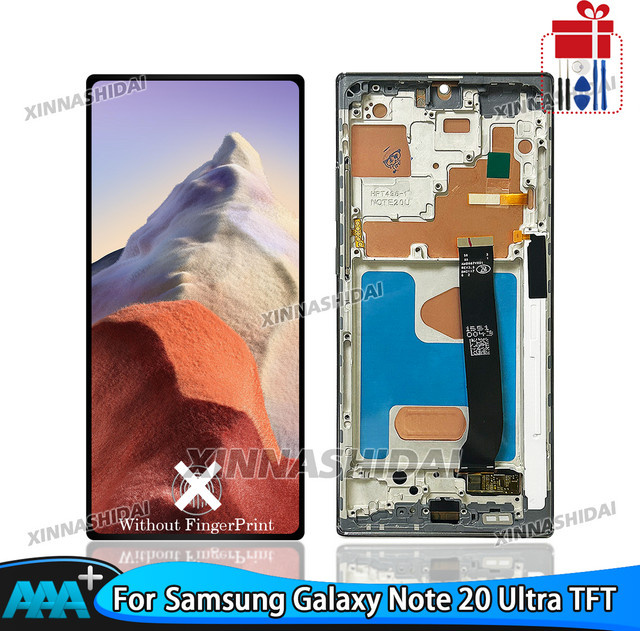 Samsung Galaxy Note 20 Ultra TFT Display mit Rahmen und Touchscreen-Digitizer Ersatz in Schwarz oder Silber - Bild 1