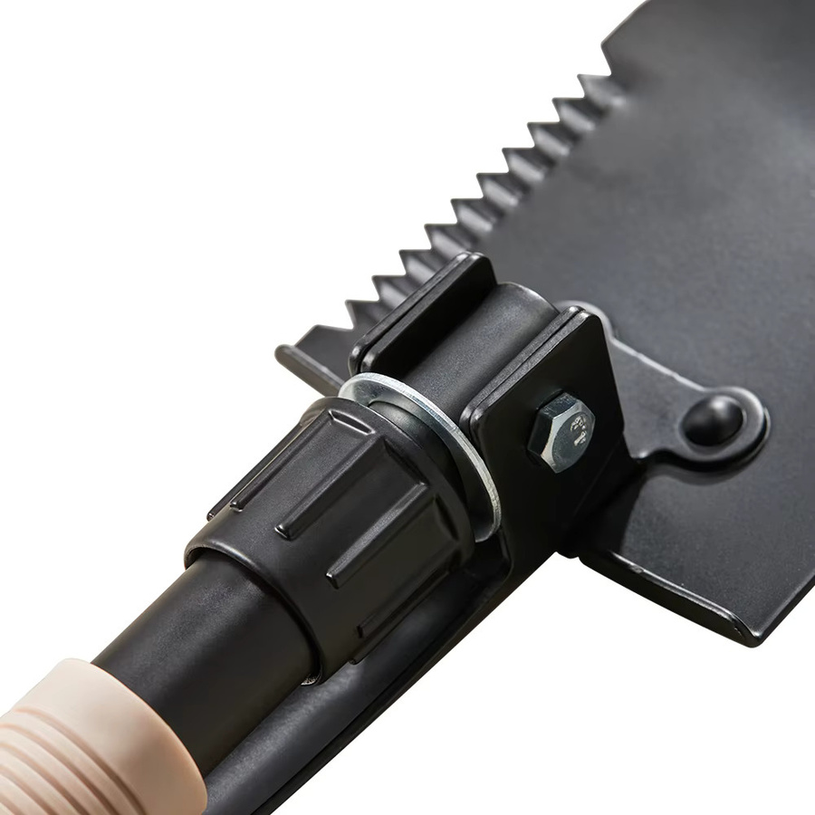 Swiss Tech 3-in-1 Multitool Klappspaten in Schwarz als ultraleichte EDC Outdoor-Campingausrüstung und multifunktionales Gartenwerkzeug-Set - Bild 6