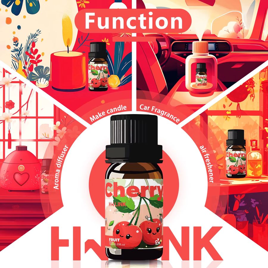 HWLINK Ätherisches Kirschöl für Aromatherapie und Hautpflege, 10 ml - Bild 2
