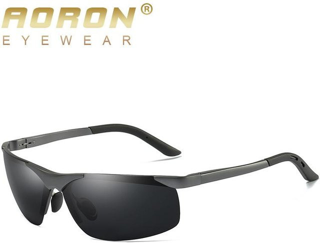 Aoron Sonnenbrille Aviator, Aluminium, Vollrand, grau, Herren - Bild 1