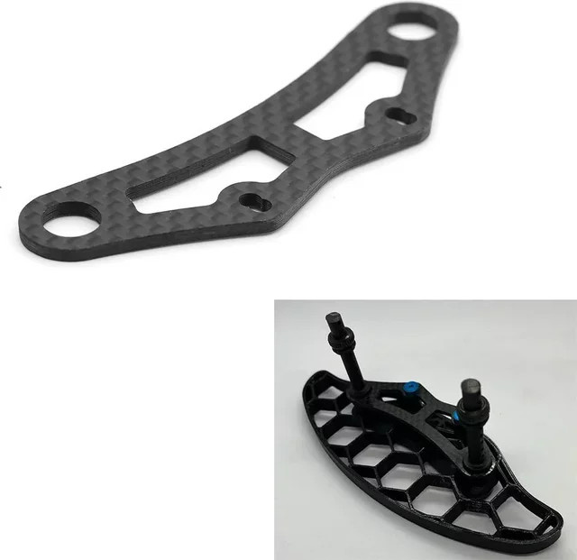 Tamiya Carbon Front Bumper Stützplatte, Zubehör, Schwarz - Bild 1