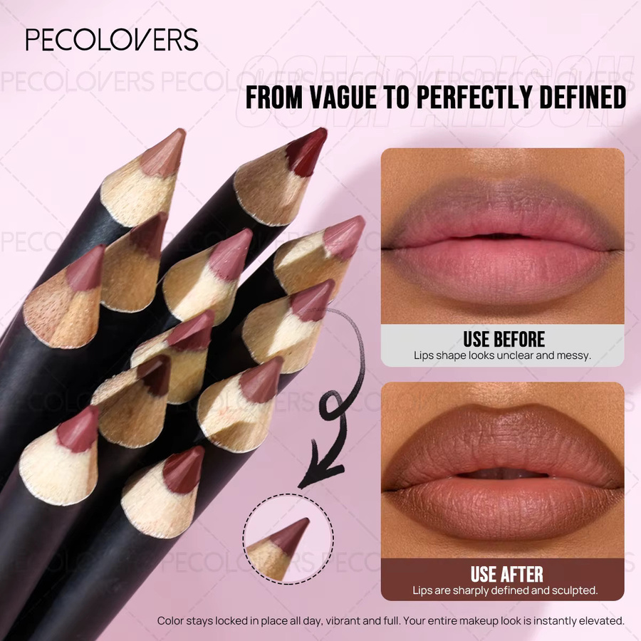 PECOLOVERS Lipliner & Lippenstift, matt, wasserfest, Unisex - Bild 6