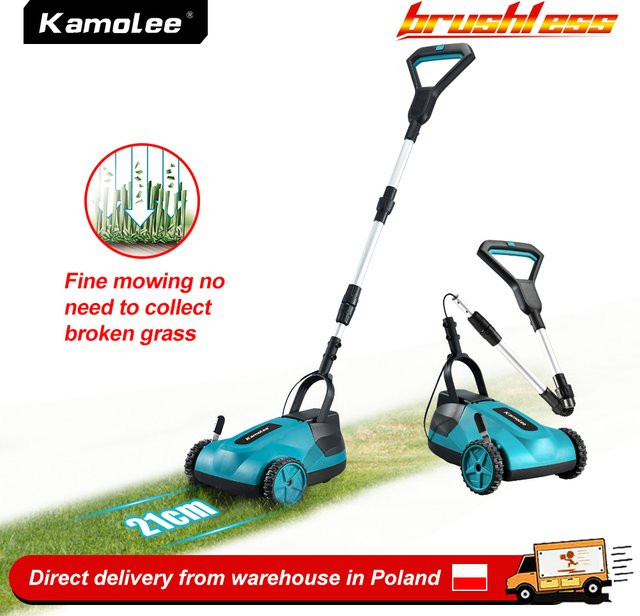 Kamolee bürstenloser elektrischer Rasenmäher, kabelloser Gartenschneider mit 3 Höhenverstellungen, kompatibel mit Makita LXT 18V Akku - Bild 1