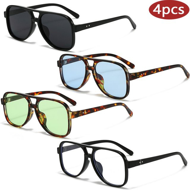 Julyrays Sonnenbrille, quadratisch, Vollrand, Kunststoff, lila, Damen - Bild 1