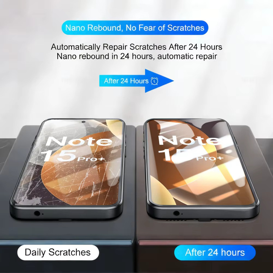3 Stück Hydrogel Displayschutzfolie für Xiaomi Redmi Note 15 Pro 5G Note 14 13 12 11 Pro Plus transparent - Bild 3