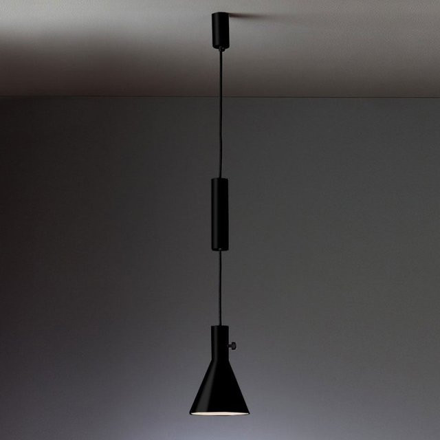 Tecnolumen PL 16 Eleu LED-Pendelleuchte in Schwarz matt, dimmbar, warmweiß - Bild 1