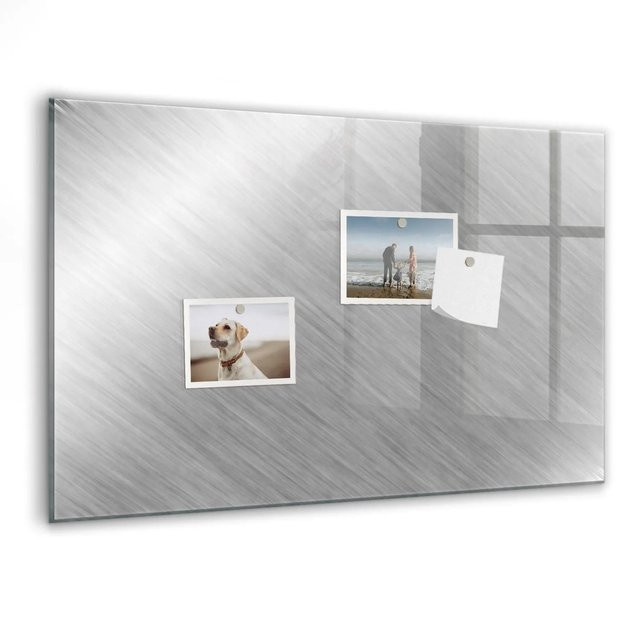 Tulup Magnettafel aus Glas und Metall in Grau, B/H: 60 x 40 cm - Bild 1