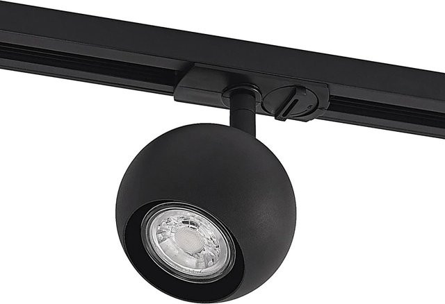 Lindby Stromschienenleuchte Linaro Modern, 1-flammige Flurleuchte aus Metall in Schwarz mit GU10 Fassung - Bild 1