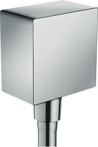 Hansgrohe Wandanschluss Fixfit Square mit Rückflussverhinderer in Chrom - Bild 1