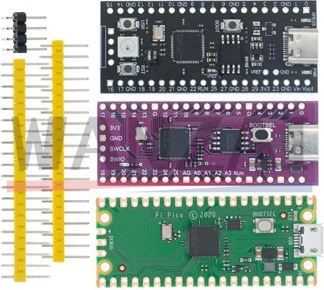 Raspberry Pi Pico Mikrocomputer mit RP2040 Dual-Core Prozessor, 264 KB ARM Cortex-M0+ und USB-C Anschluss - Bild 1
