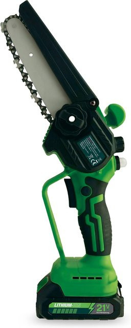 Akku-Mini-Kettensäge PocketSaw Pro mit LED-Licht in Grün-Schwarz - Bild 1