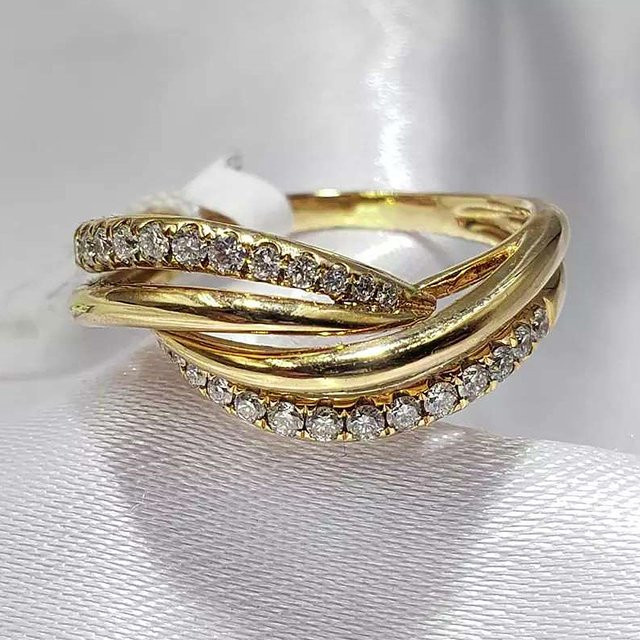 Huitan Ring, Gold, Zirkonia, Damen - Bild 1