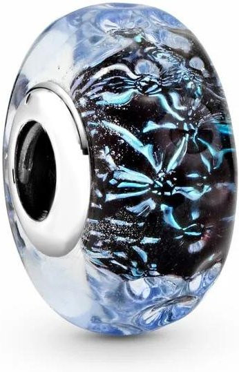 Charm-Perle Murano-Glas, Herz, Rot, Kupfermetall beschichtet, Damen - Bild 1
