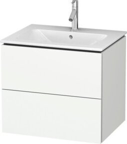 Duravit L-Cube Waschtischunterschrank wandhängend in Weiß matt mit 2 Schubladen, B: 62 cm, T: 48,1 cm, H: 55 cm - Bild 1